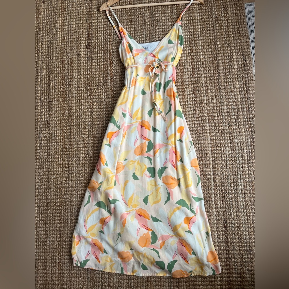 RHYTHM abstract floral midi dress, US small, never worn